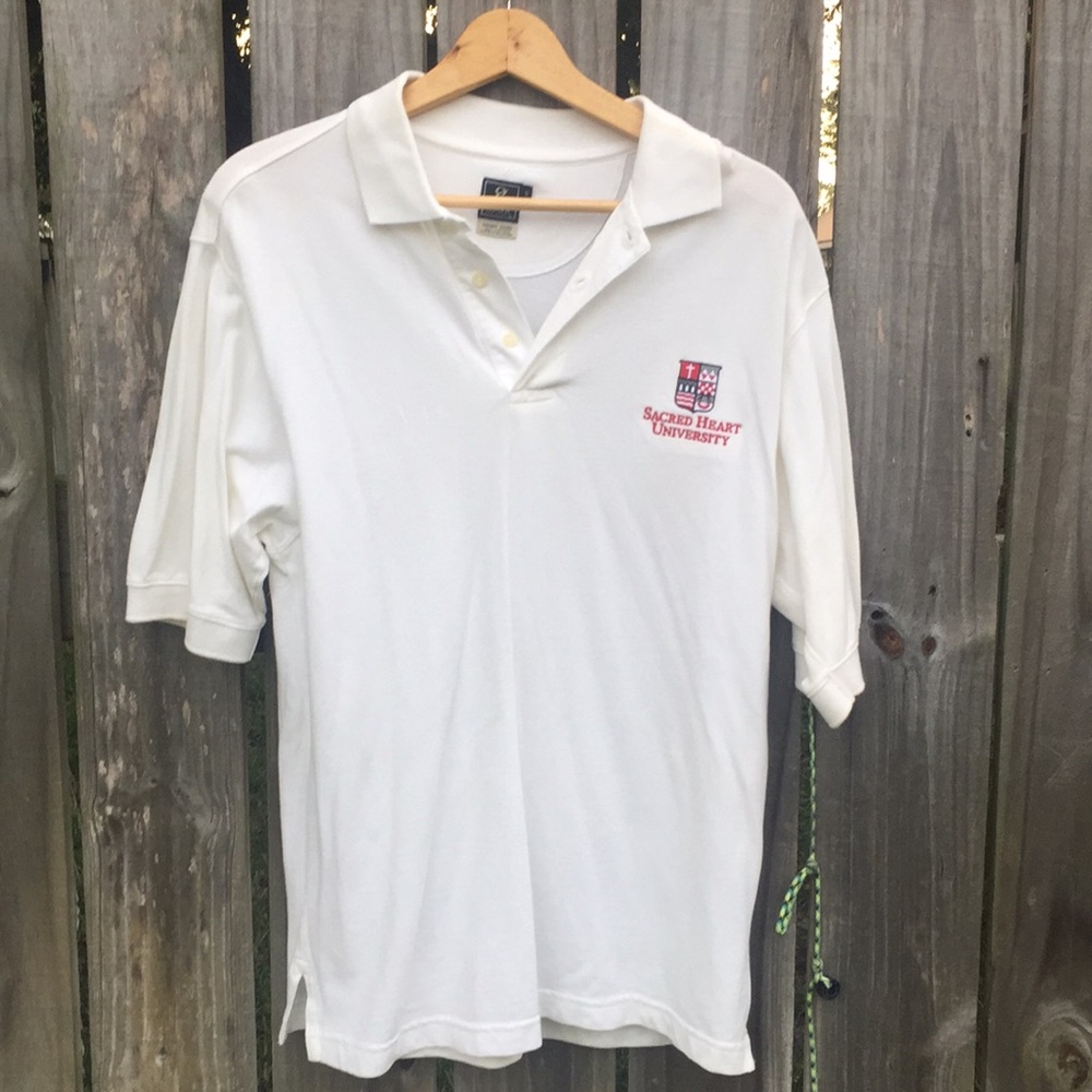 Sacred Heart University White Polo Sz Small